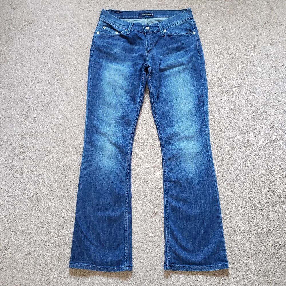 Y2K Vintage Rare 524 Levi's Jeans Too Superlow Boot Cut Flare Women 7M